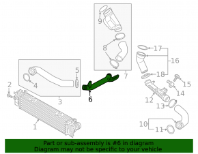 Intercooler pipe right second Volvo XC40 19-22