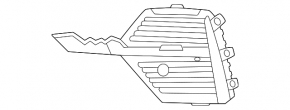 Front bumper grille left Volvo XC60 22-25 B5, B6 black for parking sensors