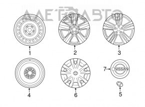 Wheel nut d21 M12x1.25 Infiniti FX35 08