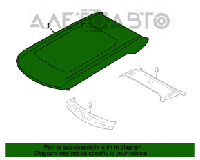 Roof metal Mini Cooper Countryman R60 10-16 under the hatch, sawed off, dents
