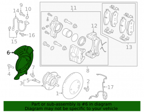 Brake Disc Cover Front Left Kia Forte 19-22