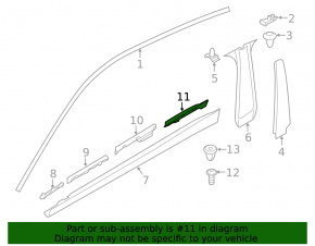 Threshold bracket left rear BMW 4 F36 15-20 Gran Coupe
