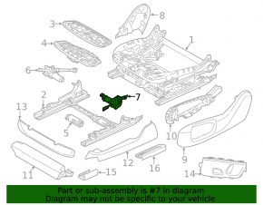 BMW 5 F10 14-16 passenger seat backrest adjustment motor
