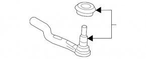 Left tie rod end for Acura RDX 19-25