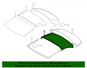 Seal of the central part of the folding roof with moldings BMW 4 F33 14-20 convertible, chrome