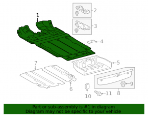 Floor covering Toyota Sienna 11-12 gray for 8 seats, fasteners are torn, for dry cleaning