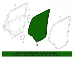 Door seal rear right VW Tiguan 21-24
