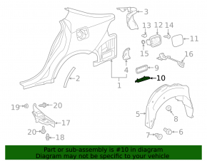 Ventilation shield protection right Lexus IS 14-20