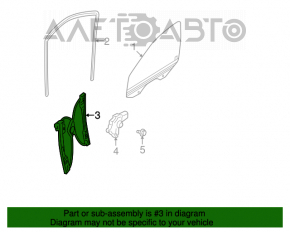 Front right window regulator with motor for Dodge Journey 11-20