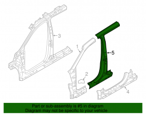 Body pillar central left Kia Sorento 16-20