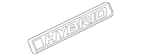Emblem inscription HYBRID wing left Honda Insight 19-22