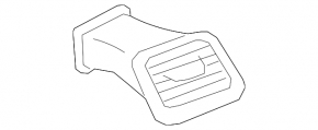 Front panel air duct deflector central left VW Touareg 11-14