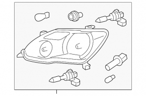 Left front headlight for Toyota Avalon 2005-2007, halogen