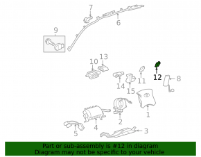 Toyota Camry v40 rear left airbag sensor