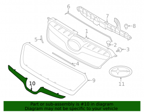 Subaru Crosstrek 16-17 grille molding