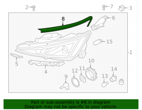 Headlight cover left Hyundai Elantra AD 19-20