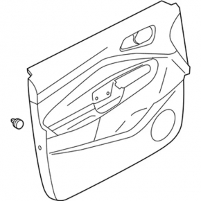 Ford C-Max MK2 13-18 black front left door trim panel