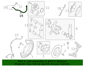Mazda CX-30 20-25 rear right brake hose for R17-18
