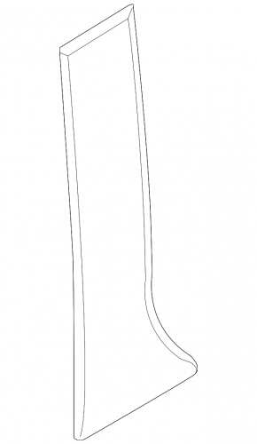 Door trim, rear right side, front, Ford Transit Connect MK2 13-23 passenger