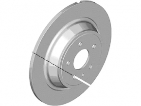 Rear left brake disc Lincoln MKC 15-19 11mm