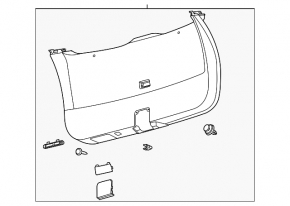 Lower tailgate trim Ford Escape MK4 20-22 black, scratch