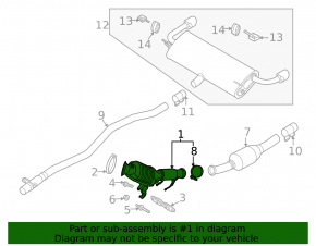 Downpipe with catalytic converter Ford Escape MK4 20-22 1.5T FWD
