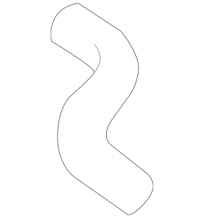 Upper cooling hose for Mitsubishi Galant 04-12