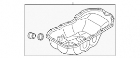 Oil pan Mazda 3 12-13