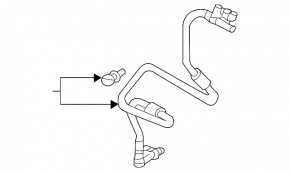 Vacuum pipe VW Passat b7 15-15 USA 2.0TDI