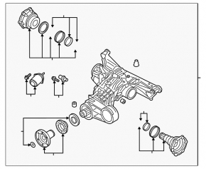 Rear differential gearbox Audi Q5 80A 18-24 2.0T, MHEV 68k
