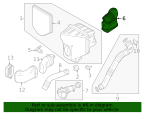 Air duct from filter BMW X3 F25 13-17 2.0T corrugation