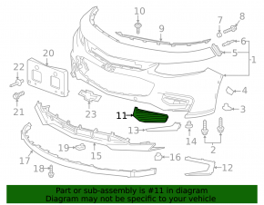 Left fog light plug Chevrolet Malibu 16-18 prerest