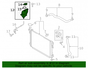 Cooling expansion tank Kia Sorento 16-20