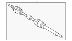 Drive axle shaft front right Nissan Kicks 21-24 SR, SV