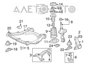 Shock absorber front left Toyota Camry v50 12-14 usa SE