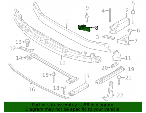 Left front bumper bracket for BMW X1 F48 20-22