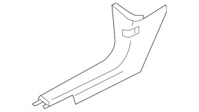 Door sill trim front left Mini Cooper Countryman R60 10-16 black, under button