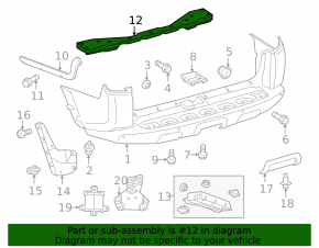 Toyota 4Runner 10-24 Rear Bumper Absorber