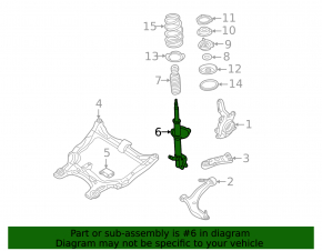 Shock absorber front right Nissan Murano z50 03-08