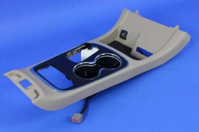 Center console trim with cup holders Dodge Durango 14-16 beige