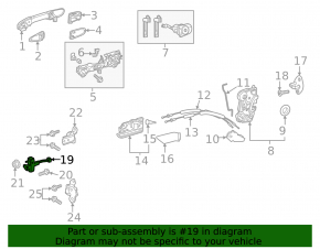 Front right door limiter Toyota Sienna 21-25