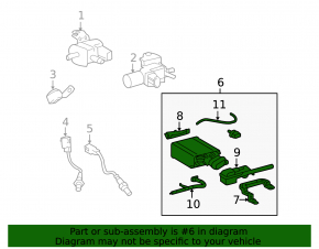 Carbon canister absorber assembly for Toyota Sequoia 2008-2015