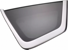 Rear left Nissan Rogue 14-20 window, dented chrome