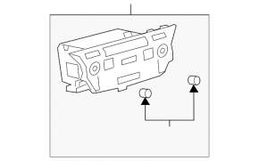 Radio tape recorder with climate control Lexus ES300h ES350 13-18 scratches on glass
