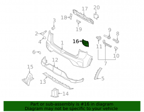 Rear light cover on bumper left Kia Niro 20-22 HEV, PHEV