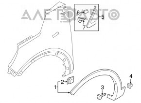 Front left wing arch trim Kia Sorento 16-20 Sport