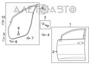 Side Mirror Cap Front Right Lexus RX350 RX450h 10-15