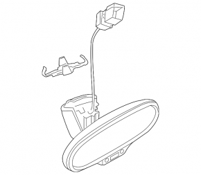 Audi Q3 83A 19-25 interior mirror, black, empty