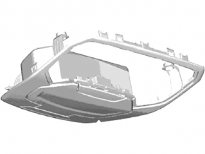 Front light for Ford Escape MK3 2013-2014, gray, without sunroof, type 1