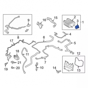 Ford Edge 15- 2.0T Fuel Evaporative Purge Valve with Tubes, Type 2